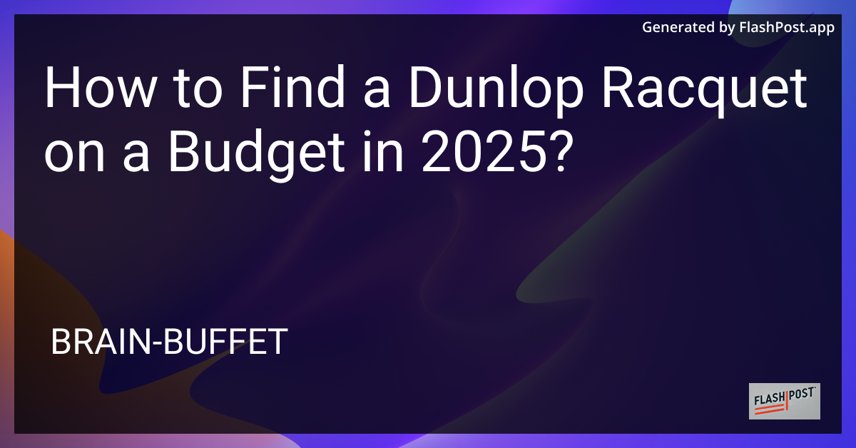 Dunlop Racquet