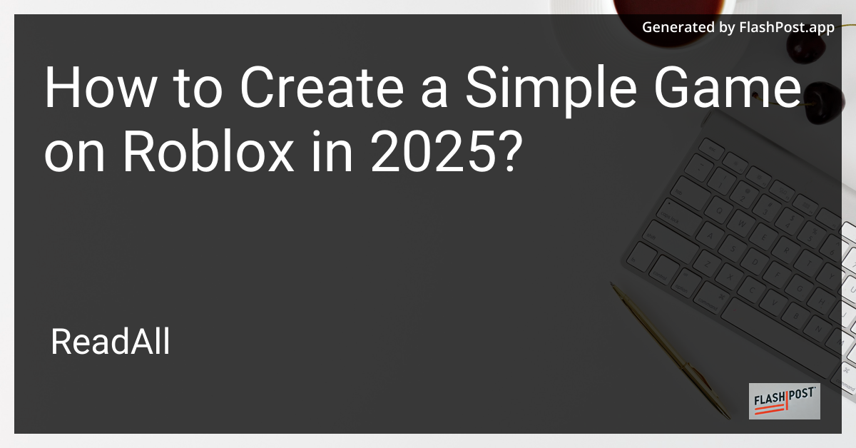 Create a Simple Game on Roblox