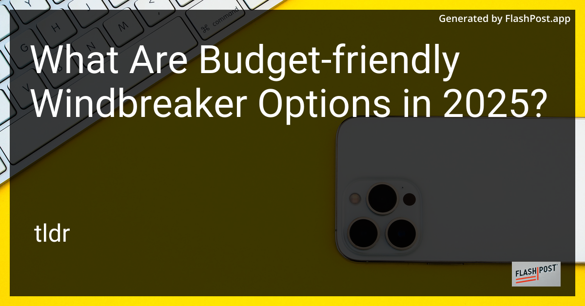 Budget-Friendly Windbreakers