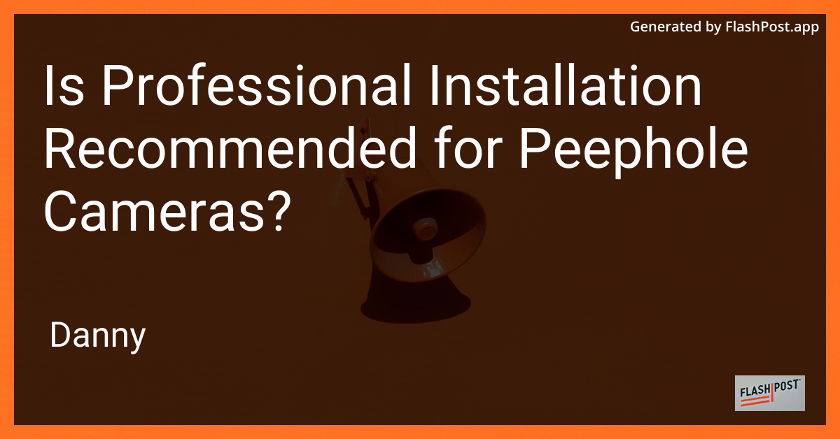Peephole Camera Installation