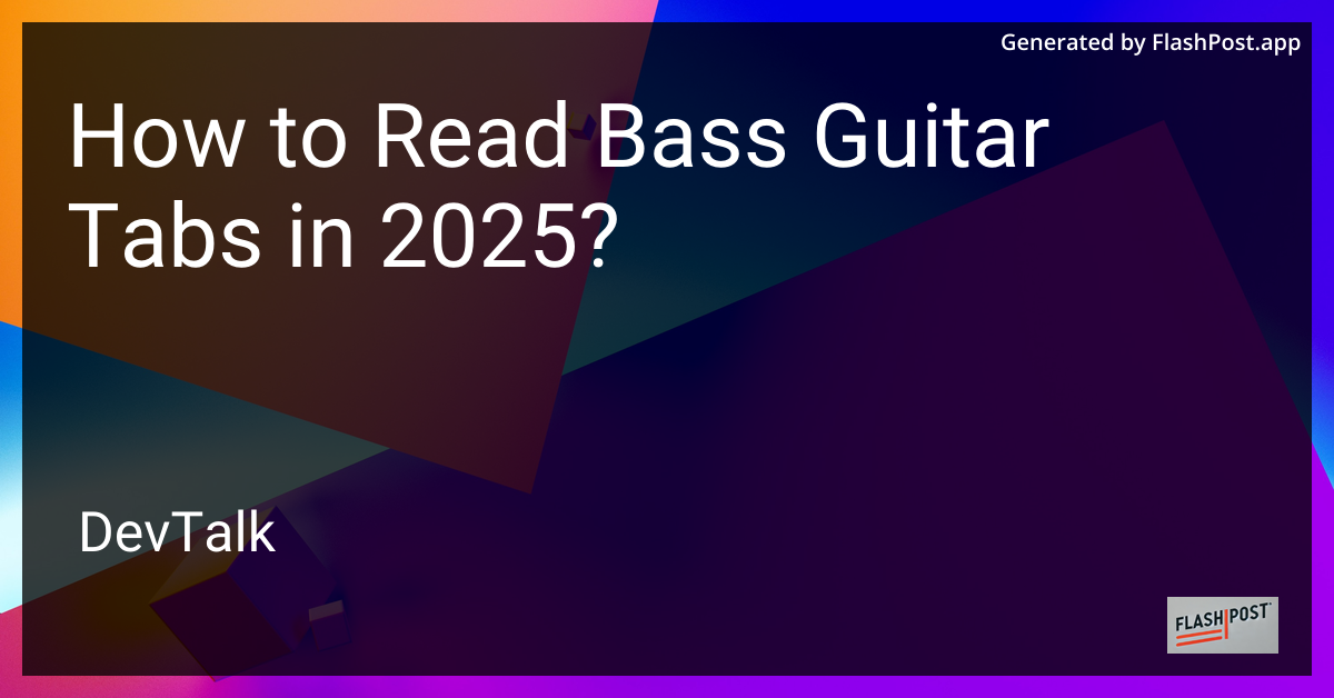 how to read bass guitar tabs in 2025?