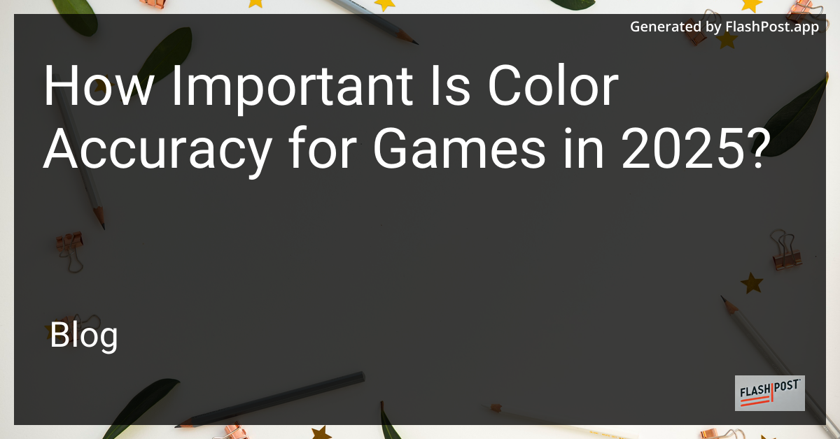 Gaming Color Accuracy