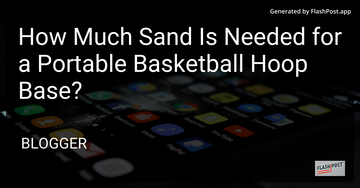 Portable Basketball Hoop Base