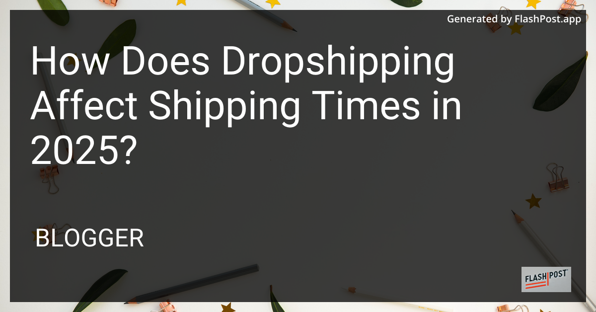 Dropshipping Shipping