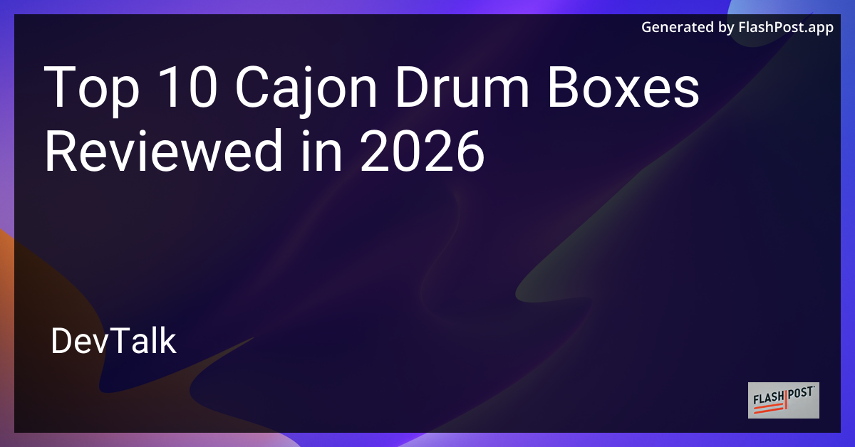 Top 10 Cajon Drum Boxes Reviewed in 2026