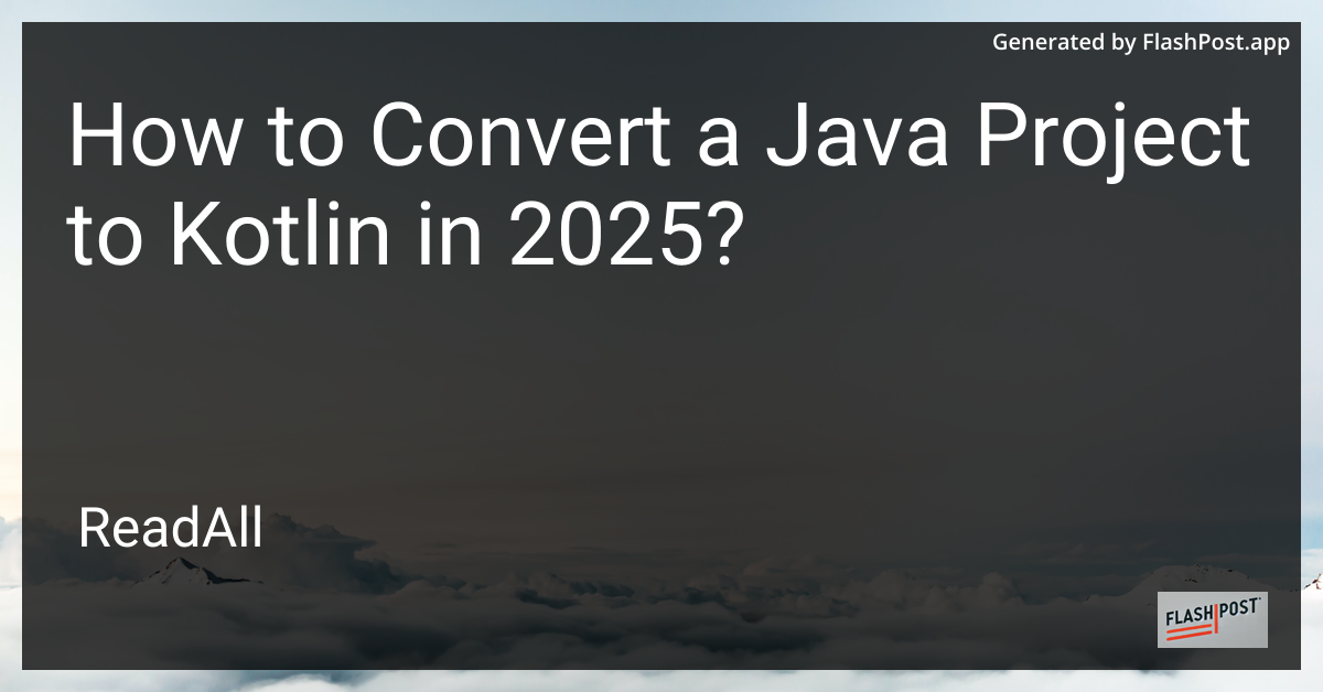 Java to Kotlin Conversion