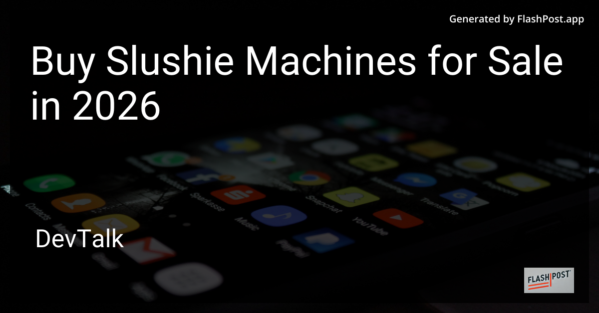 Buy Slushie Machines for Sale in 2026