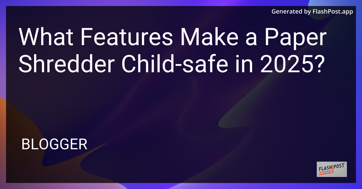 Child-Safe Paper Shredder