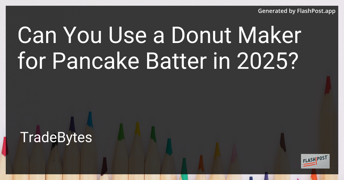 Donut Maker with Pancake Batter