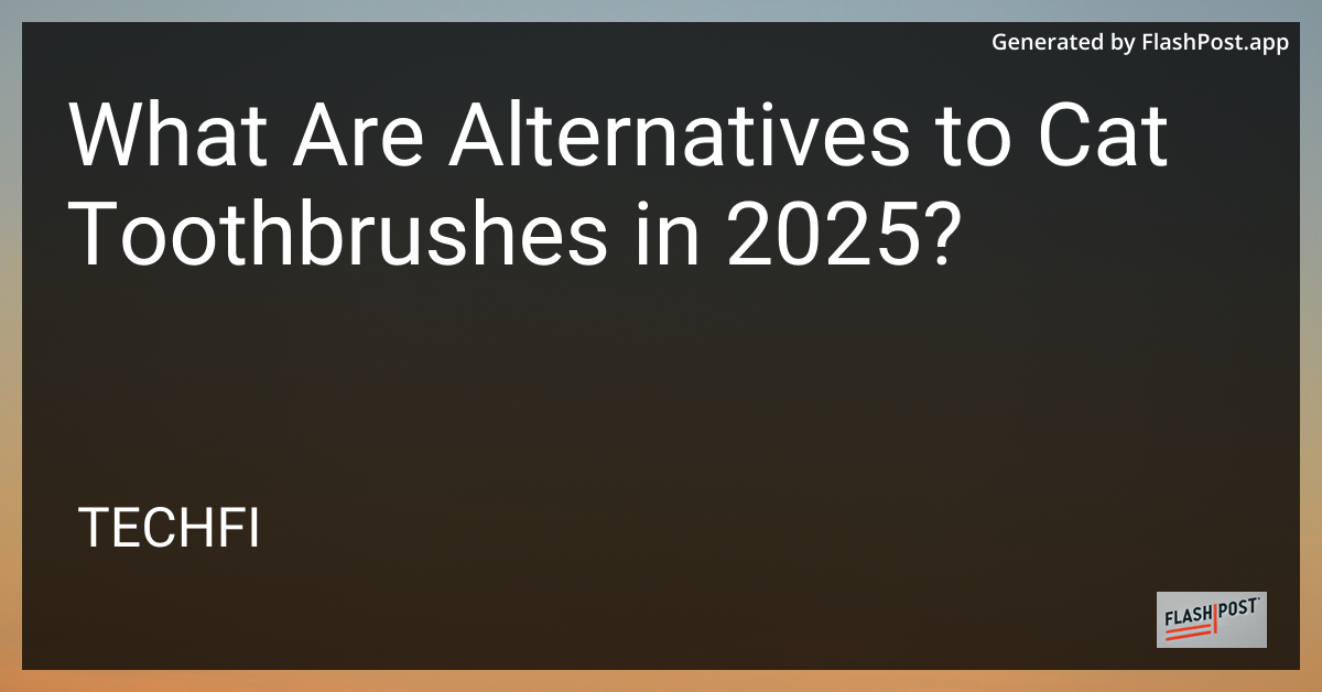 Cat Brush Alternative