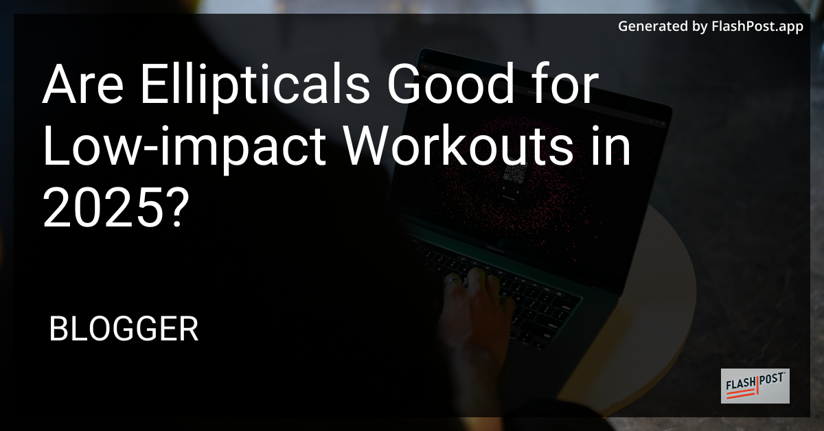 Elliptical for Low-Impact Workouts