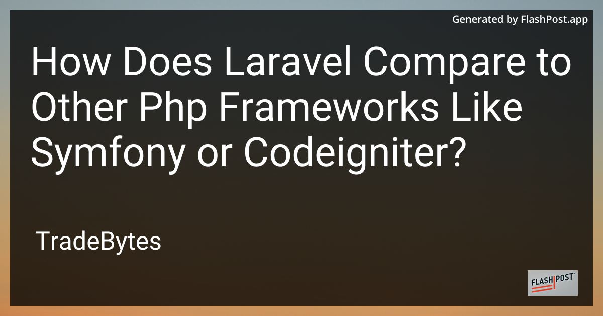 Laravel Comparison