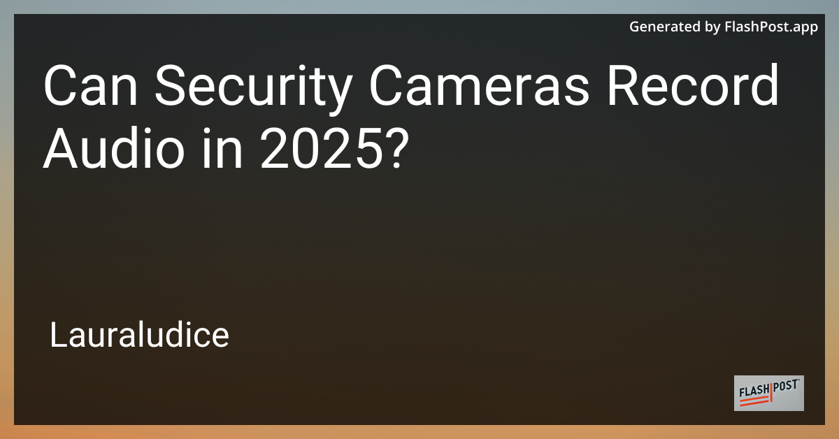 Security Cameras