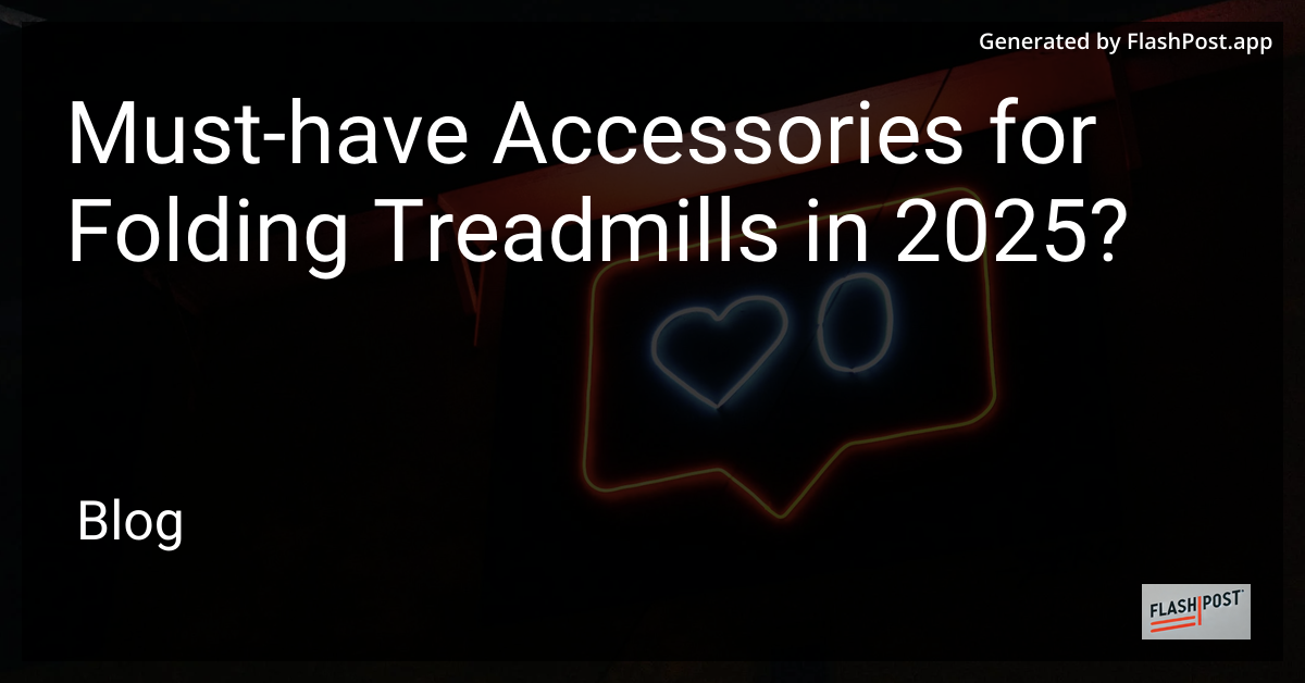 Folding Treadmill with Accessories