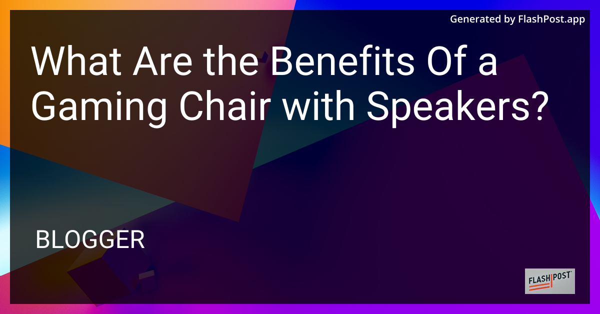 Gaming Chair with Speakers