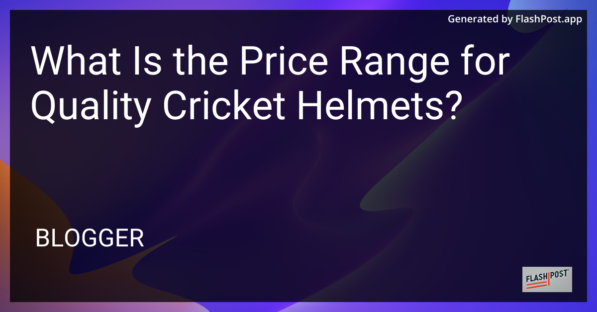 Cricket Helmet