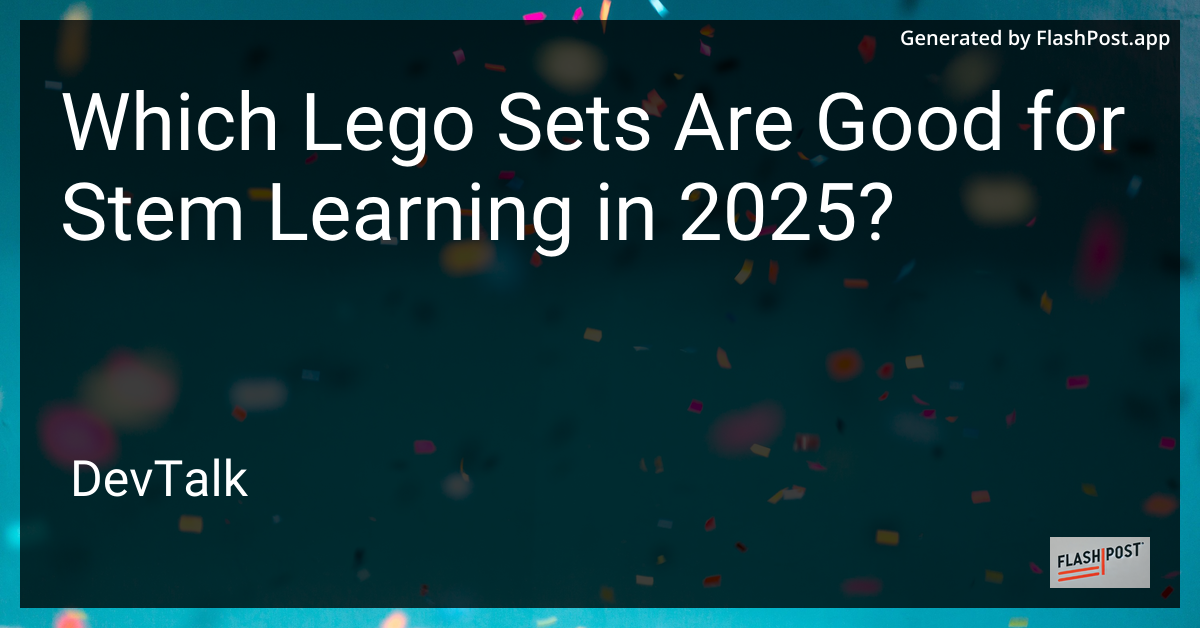 which lego sets are good for stem learning in 2025?
