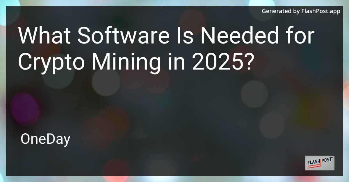Crypto Mining Software