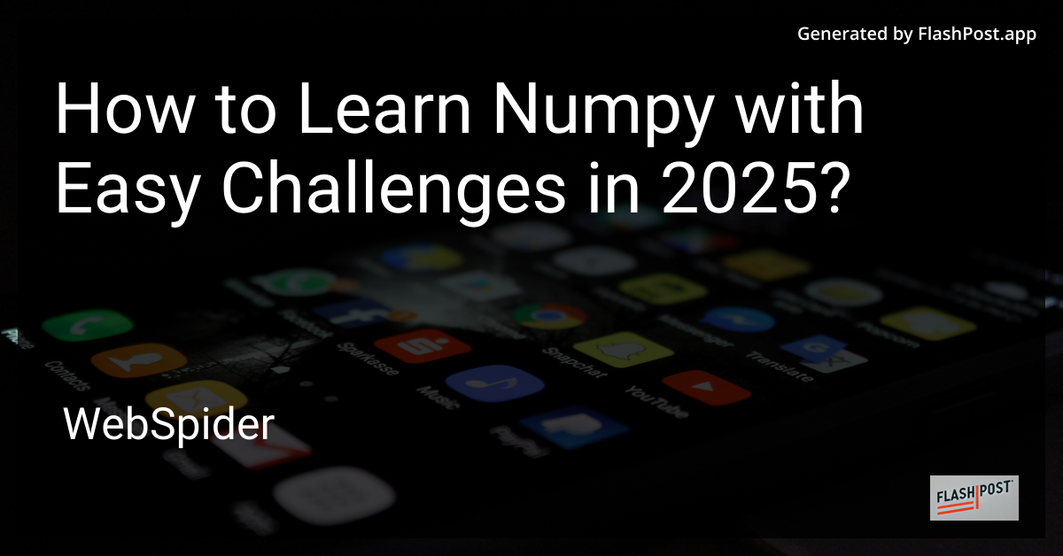 Learn NumPy in 2025