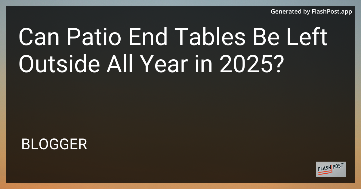 Patio End Table