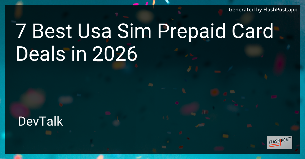 7 Best Usa Sim Prepaid Card Deals in 2026