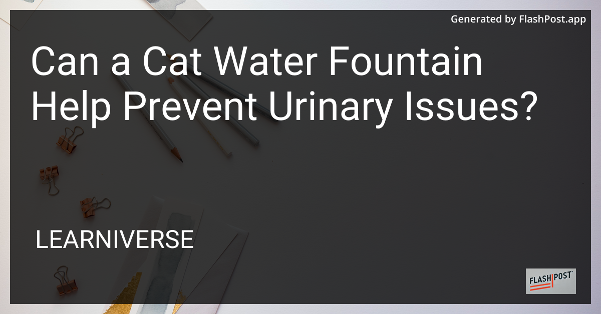 Cat Drinking from Fountain