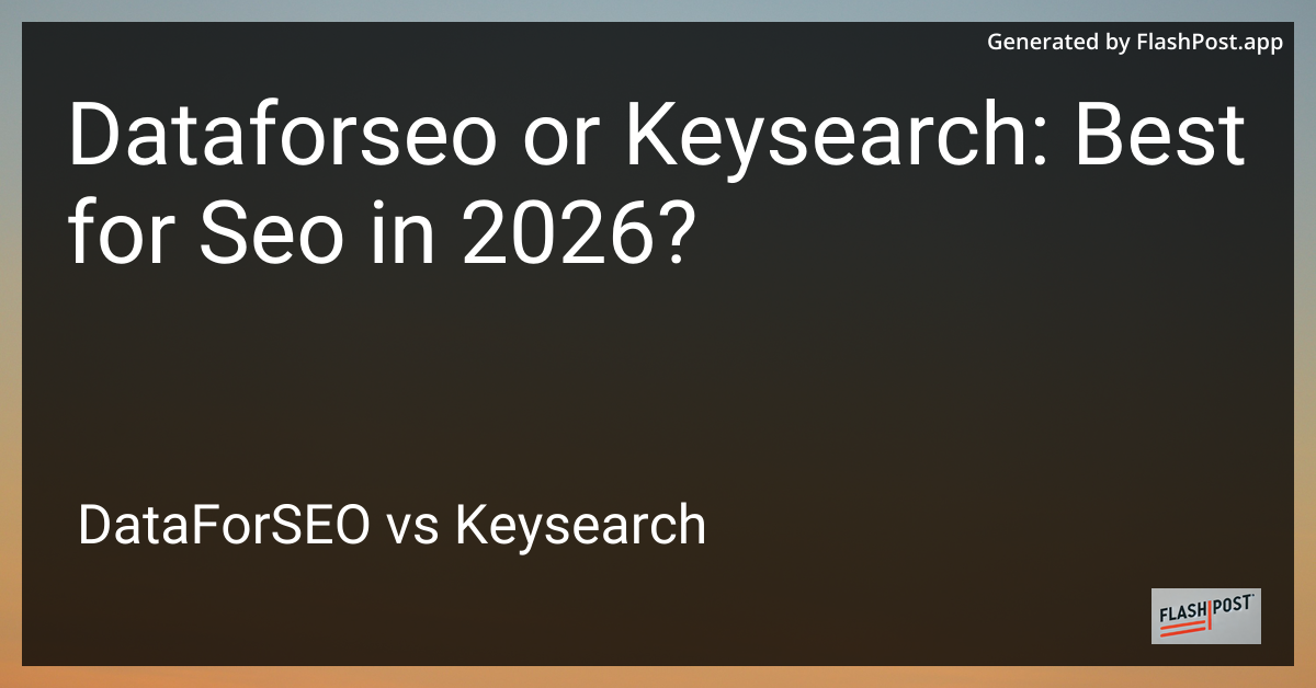 Dataforseo or Keysearch: Best for Seo in 2026?
