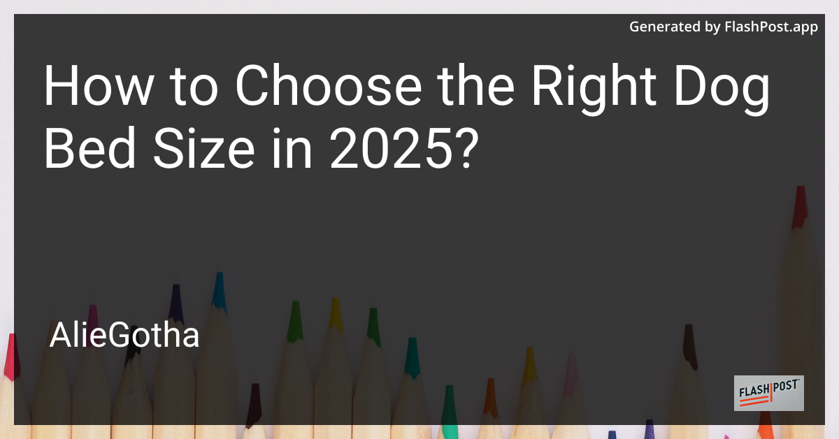 How to Choose the Right Dog Bed Size in 2025?