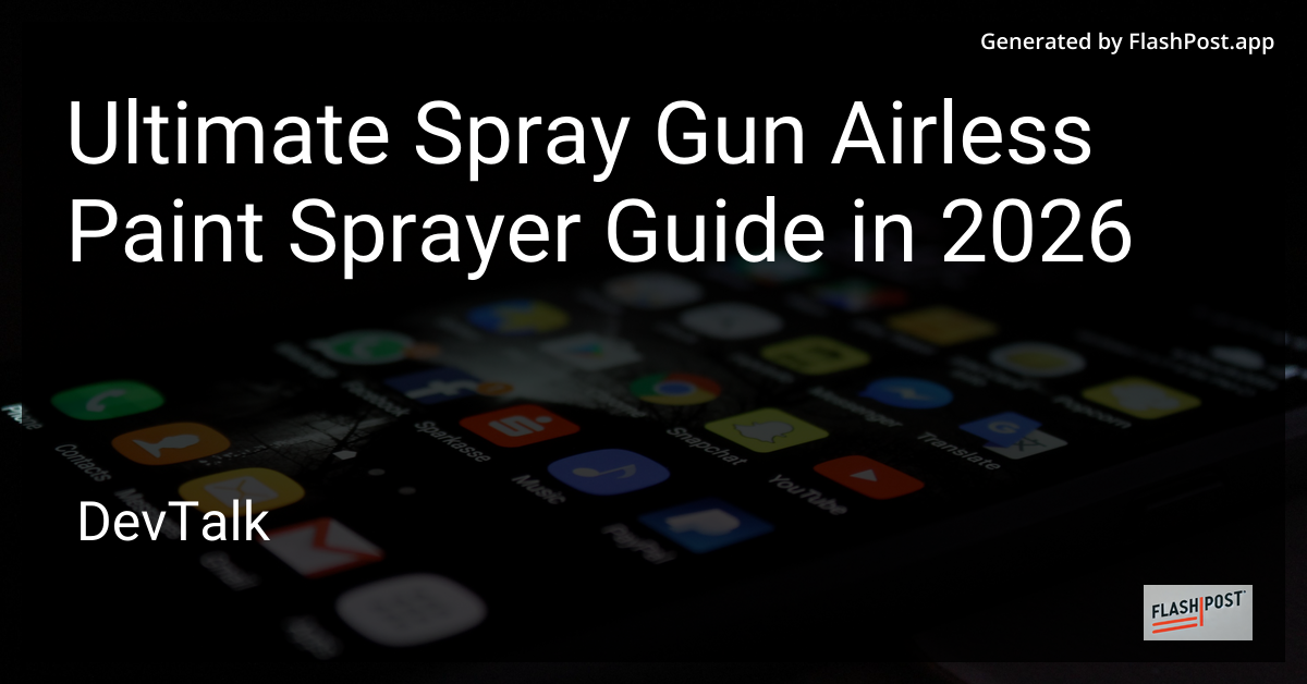Ultimate Spray Gun Airless Paint Sprayer Guide in 2026