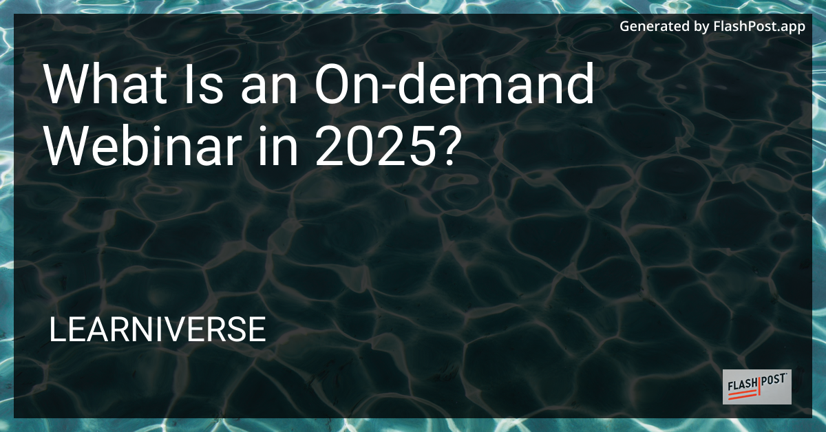 On-Demand Webinar