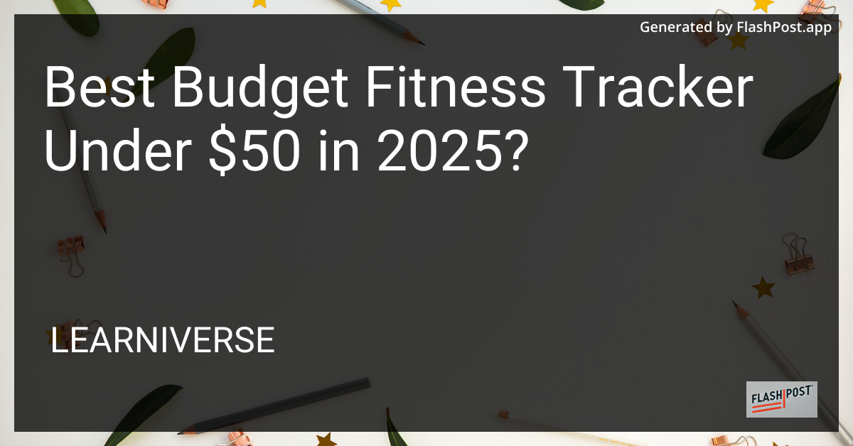 Budget Fitness Tracker