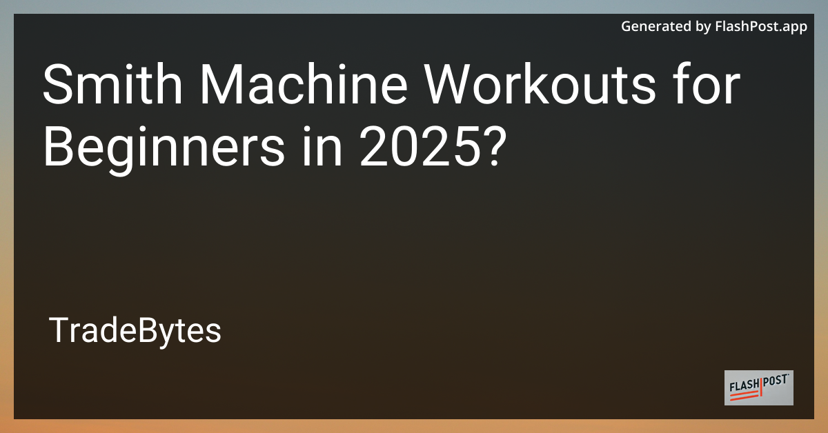 Smith Machine Workout