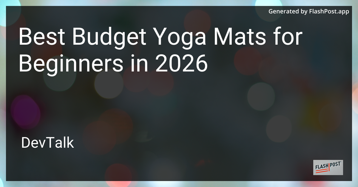 Best Budget Yoga Mats for Beginners in 2026