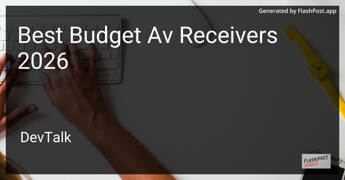 Best Budget Av Receivers 2026