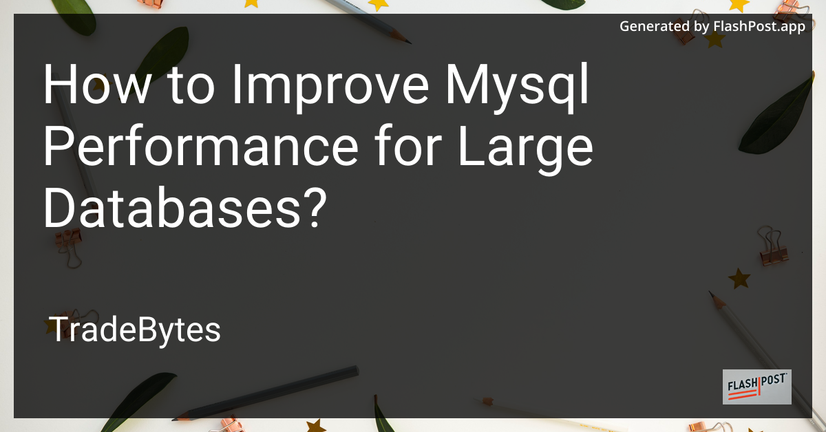 MySQL Performance Optimization