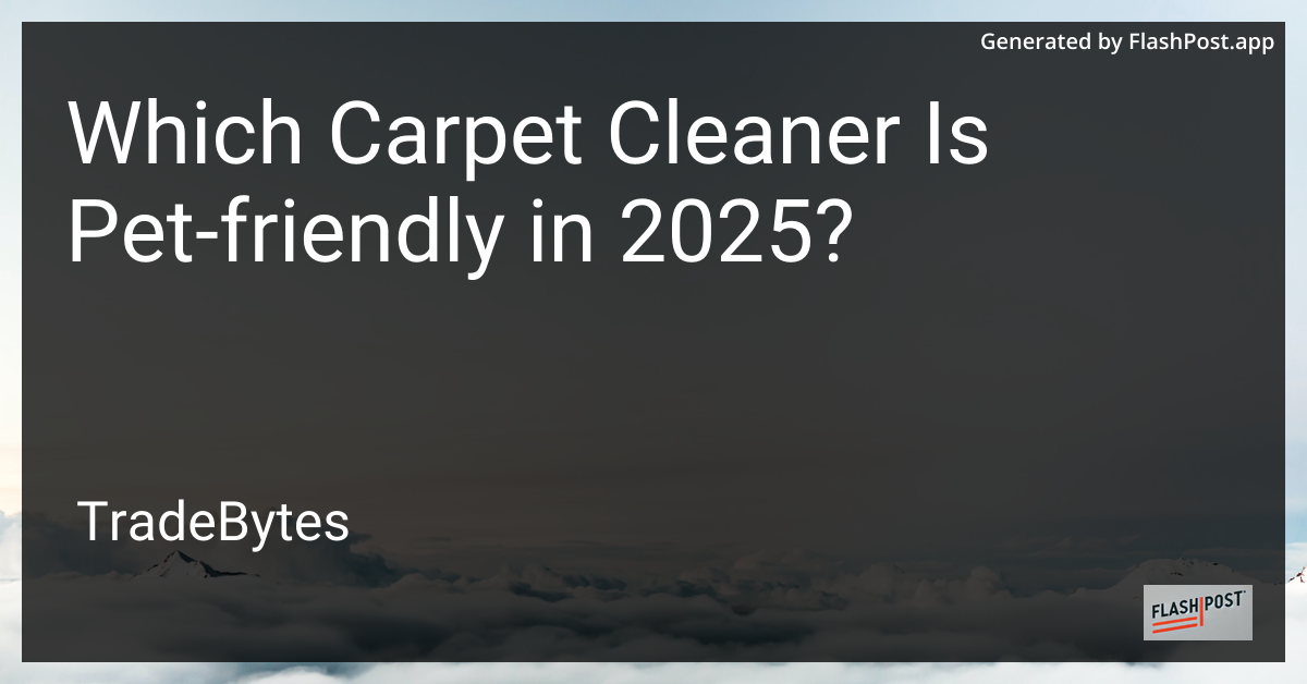 Pet-friendly Carpet Cleaner