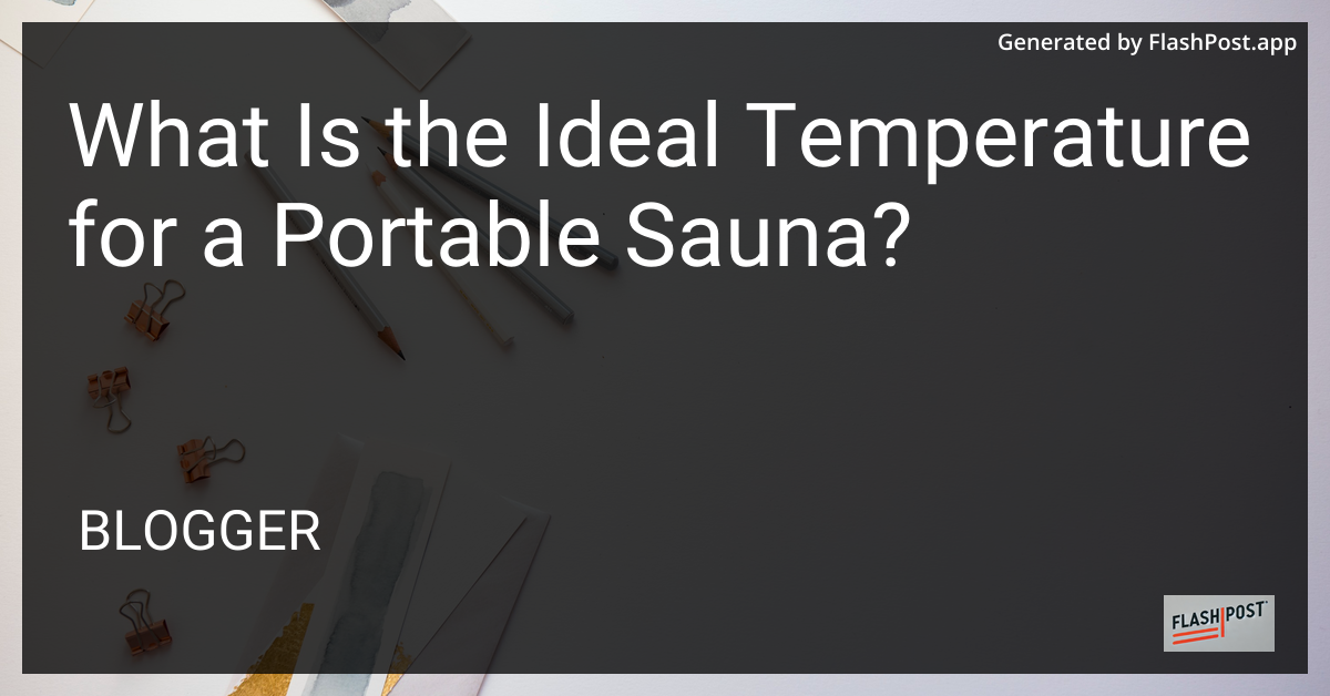 Portable Sauna Image