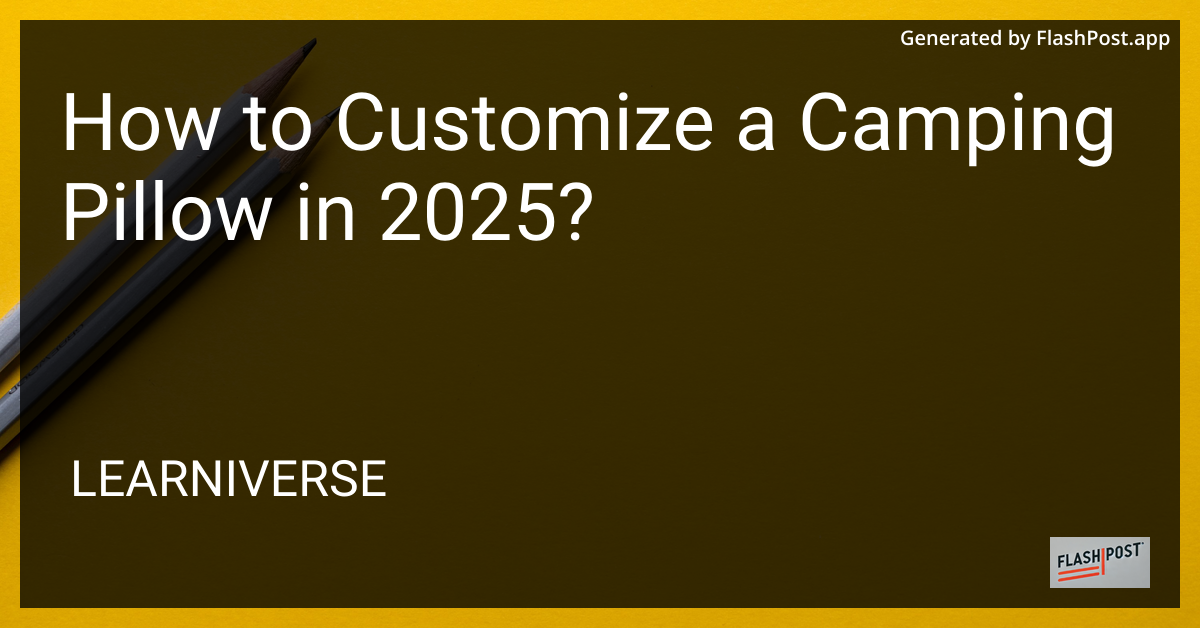 Camping Pillow