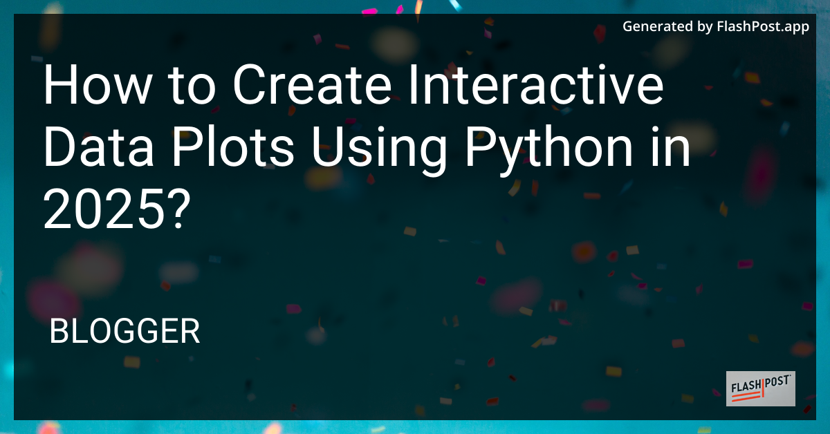 Interactive Data Plots Using Python