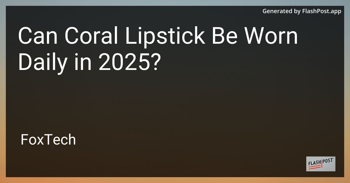 Coral Lipstick