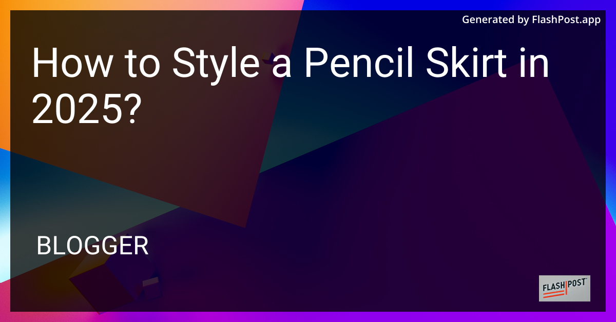 Stylish Pencil Skirt