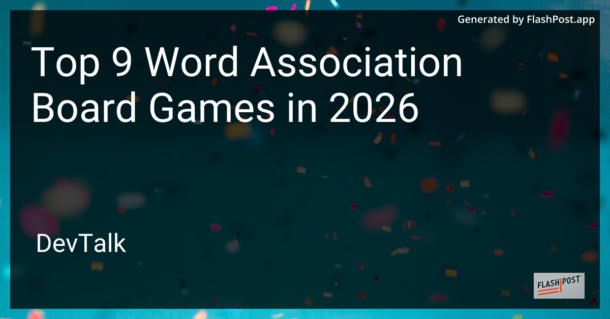 Top 9 Word Association Board Games in 2026