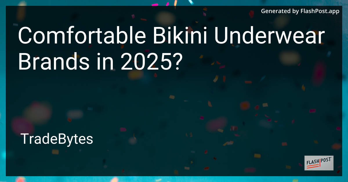 Comfortable Bikini Underwear