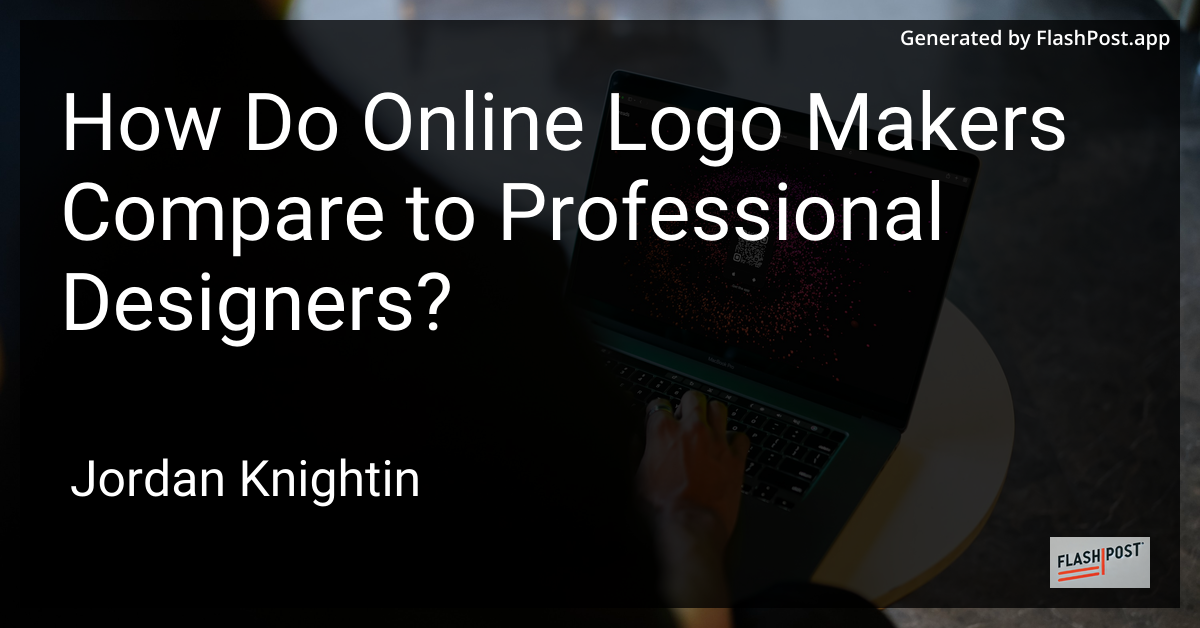 How Do Online Logo Makers Compare to Professional Designers?