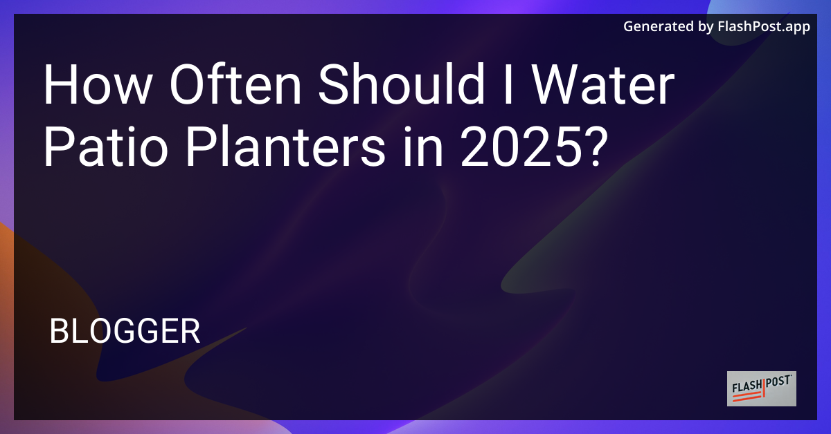 Patio Planters