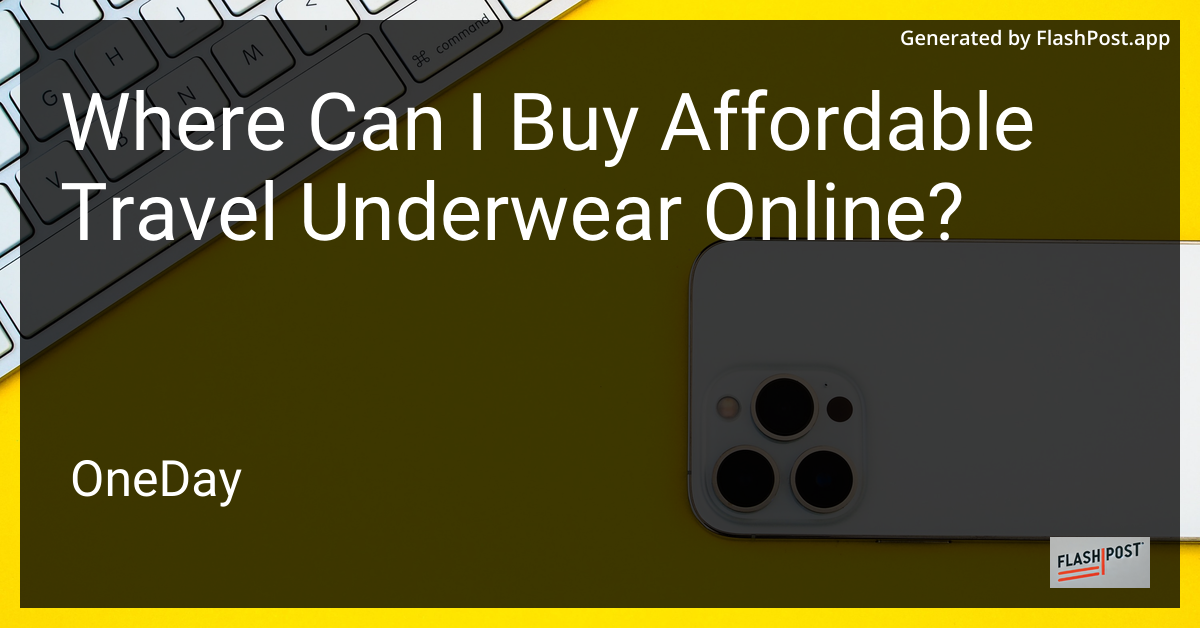 Affordable Travel Underwear