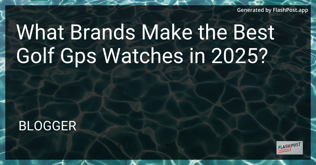 Best Golf GPS Watches