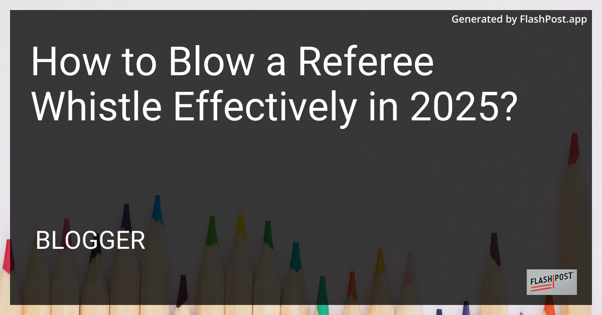 Referee Whistle