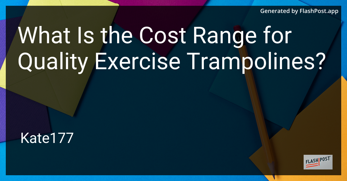 Exercise Trampolines