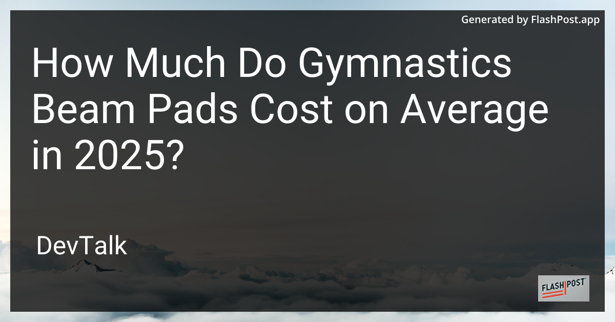 how much do gymnastics beam pads cost on average in 2025?
